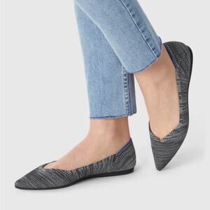 Rothy’s The Point Retired Granite Heather Flats Size 6